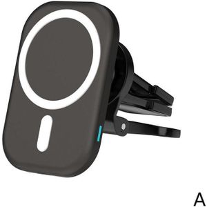 Magnetische Auto Draadloze Oplader Qi Snel Opladen Geïnstalleerd Uitlaat Mobiele Telefoon Houder Magnetische Zuig Autohouder Apple Voor Auto H