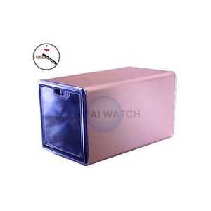 Golden Aluminium shading Horloge Winder Automatische Roterende Horloge Winder Acryl Top Cover Horloge Case Opbergdoos Winder