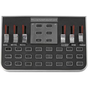 F8 4 Modi Studio O Mixer Microfoon Webcast Entertainment Streamer Live Geluidskaart Voor Telefoon Computer Pc