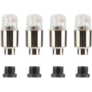 4 Pcs Biycle Band Band Aluminium Air Kraandopverbindingen Wiel Decoratie Lamp Kleurrijke LED Knipperlicht Universele
