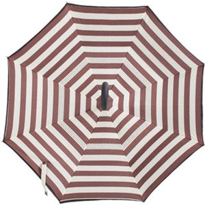 Streep Omgekeerde Reverse Opvouwbare Paraplu Voor Dubbele Laag Uv Proof Winddicht Regen Bescherming C-Haak Handen Voor Auto En outdoor
