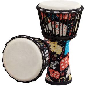 8 Inch Draagbare Afrikaanse Trommel Djembe Handtrommel Met Kleurrijke Art Patronen Percussie Muziekinstrument