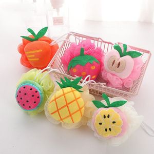 Wisp Voor Body Douche Bal Scrub Cleaning Lichaamsverzorging En Exfoliants Cartoon Fruit Spons Bal Accessoires Voor Bad