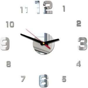 3D Diy Wandklok Spiegel Muurstickers Acryl Quartz Naald Europa Horloge Woonkamer Home Decoratie Reloj De Pared