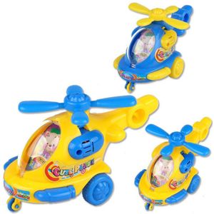 1Pcs Classic Cartoon Touw Helicopter Kinderen Entertainment Wind-up Toys Leuke Roterende Propeller Voertuigen Speelgoed