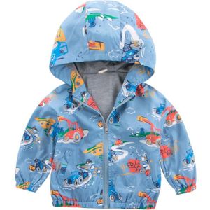 Kinderen Baby Casual Jas Herfst Katoenen Jas Met Lange Mouwen Bovenkleding Graafmachine Hoodie Kleding kleding