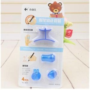 Ergonomie Houdt een Pen Apparaat Softly Silicon Studenten Schrijven Positie Corrector 4 Stijl Gemengde Pen En Potlood Grip