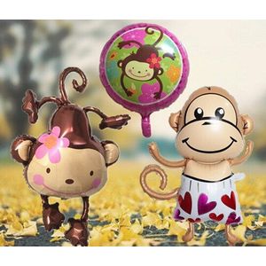 4 stks grote leuke mooie animal aap folie ballonnen, ballon, verjaardag bruiloft decoraties levert kid kinderen meisjes jongens baby