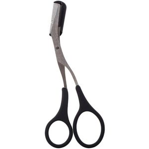 Rvs Kam Schaar Baard Wenkbrauw Gezicht Haren Valse Wimpers Trimmer Schaar Scherpe Rand Blades Zwart Wit Roze