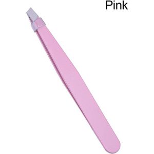 1Pc Wenkbrauw Pincet Ontharing Pincet Rvs Schuine Tip Punt Wimper Clip Wenkbrauw Tang Cosmetische Makeup Tools