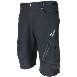 Arsuxeo Baggy Shorts MTB Fiets Shorts Ademend Losse Fit Sporten Fietsbroek met Ritssluiting Zakken