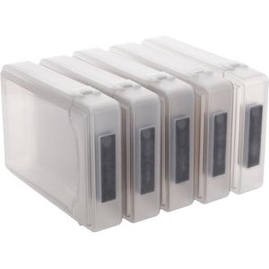 5 Pcs 3.5 "Ide Sata Hdd Harde Schijf Disk Plastic Storage Box Case Behuizing Cover Grijs