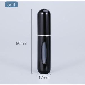 Umetass 5Ml Parfum Fles Spuit Draagbare Mini Geur Doseren Fles Geanodiseerd Aluminium Case Cosmetische Container 1 Stuk