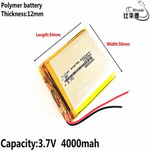 Liter energie batterij 3.7 V lithium polymeer batterij 4000 mah interphone 125054 GPS voertuig reizen data recorder