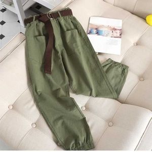 Zomer Cargo Broek Vrouwen Hoge Taille Solid Losse Harem Broek Casual Alle Match Harajuku Broek Streetwear