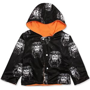 Mannen Afdrukken Jas Lange Mouwen Knoppen Hooded Sport Thicken Vest Kids Jongens Casual Ademende Fleece Kleding