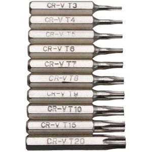 10Pcs CR-V Torx Schroevendraaier Bits Set T3 T4 T5 T6 T7 T8 T9 T10 T15 T20 Mobiele Reparatie Bit pruim Bloesems Repareren Hoofd L4MB