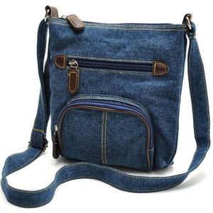 Smooza Mode Blauwe Denim Schoudertassen Vrouwen Handtas Klassieke Europese Vrouwen Crossbody Tas Retro Voorvak Zakken Camera Tas