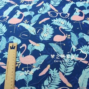 Gedrukt Flamingo 100% Katoen Twill Stof Diy Beddengoed Doek Naaien Patchwork Quilten Jurken Deken Kussensloop Stoffen