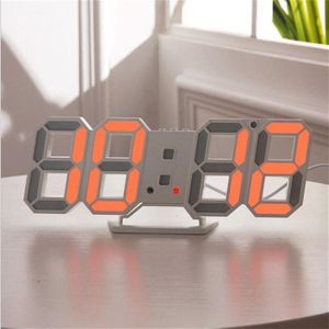 3D LED wekker digitale klok muur Horloge snooze thermometer bureau tafel klok woonkamer kantoor home Decor mode horolog