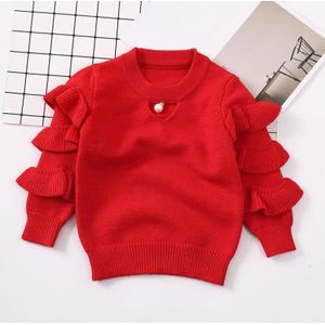 Lente Herfst Winter Peuter Kinderen Kleding Baby Meisjes Trui Lange Ruches Mouwen Kinderen Gebreide Truien Tops