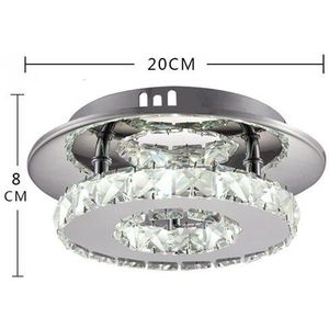 Amber kristal moderne plafondlamp ronde decoratieve led verlichting loft hal keuken licht gang bar k9 glans glans cuisine