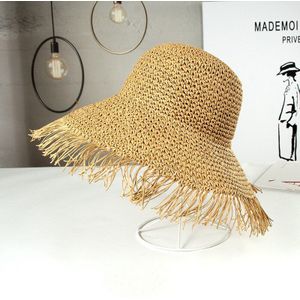 Vrouwen Stro Zon Hoeden Grote Brede Rand Gilrs Natuurlijke Raffia Panama Beach Straw Zon Caps Voor Draagbare