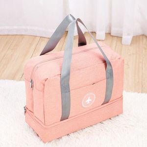 Kationische Stof Waterdichte Reistas Grote Capaciteit Double Layer Strandtas Draagbare Duffle Tassen Verpakking Kubus Weekend Tassen
