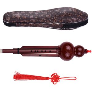 2 Tone C-Key Hulusi Kalebas Cucurbit Fluit Hars Leidingen Chinese Traditionele Instrument Met Chinese Knoop Carry Case Voor beginners