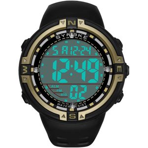 Synoke Mannen Horloges Sport Mode Grote Wijzerplaat Leven Waterdichte Led Digitale Horloge Chronograaf Stop Watch Reloj Hombre