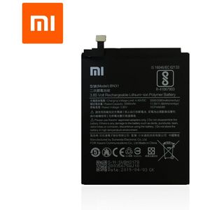 Originele Smartphone Batterij Voor Xiaomi Mi A1 / Mi 5x / Redmi Note 5A / S2 (3.8V, 3000 Mah, BN31)