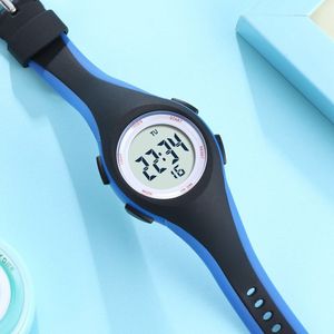 Ohsen Kids Jongens Digitale Horloge Camouflage Groen Siliconen Elektronische Horloge Kinderen Waterdichte Sport Led Klok