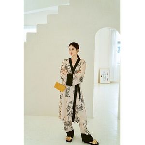 Originele Gewaden Voor Vrouwen Ijs Zijde Nachtjapon Vrouwelijke Herfst Ochtend Robe Badjas 2022 Tweedelige Set Thuis Kimono gewaad