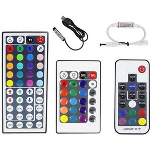 USB RGB LED Controller 24key 44key 17key RF Wireless Mini Remote Controller voor RGB 3528 5050 Led Strip tape verlichting 5 v 12 v