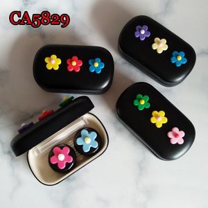Draagbare Ijzeren Bloem Contact Lens Doos Met Pincet Stok Eyewear Accessoires CA5649