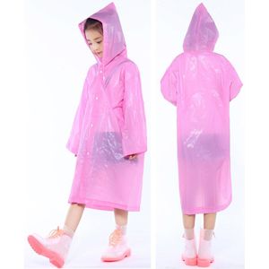 Draagbare Herbruikbare Regenjassen Kinderen Regen Poncho Voor 6-12 Jaar Oud Handige Outdoor Wandelen Reizen Regen Jas Voor Kinderen