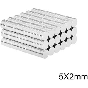 10 ~ 1500Pcs 5X2 Mm Zeldzame Aarde Magneten Dia 5X2 Mm Kleine Ronde Magneten 5mm X 2 Mm Koelkast Permanente Neodymium Magneten Sterke 5*2