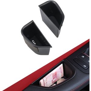 Zwarte Voorste Rij Deur Side Opbergdoos Met No-Slip Mat Handvat Armsteun Container Past Voor Alfa Romeo Giulia sedan