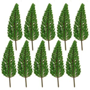 10 Pcs Mini Kunstmatige Boom Planten Grenen Diy Fairy Tuin Miniatuur Kunstmatige Bomen Mini Bonsai Landschap Pvc Home Office Decor