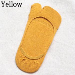 Zomer Gekamd Katoen Tabi Sokken Effen Kleur Comfortabel Ademend Twee Teen Sokken Vrouwen Antislip Onzichtbare Low Cut Boot sok