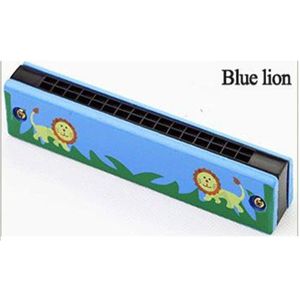 Houten Harmonica kinderen Verlichting Speelgoed Muziekinstrument 16 Gaten Dubbele Rij Puzzel Educatief Speelgoed voor Kinderen