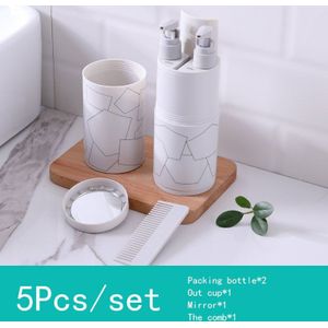 5pce/Set Reiskop Voor Tandenborstel Tand Badkamer Cups Reizen Set Draagbare Tandpasta Handdoek Opslag Paar Cup Wassen Accessorie