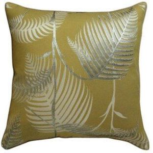 Dunxdeco Kussenhoes Decoratieve Kussensloop Moderne Eenvoudige Luxe Palm Blad Jacquard Coussin Sofa Stoel Decorating