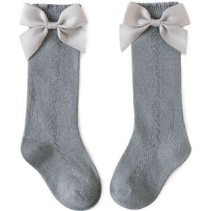 Kinderen Sok Bows Royal Stijl Meisjes Knie Hoge Sokken Baby Peuter Strik In Buis Sokken Kids Hollow Out Sok snoep Kleuren