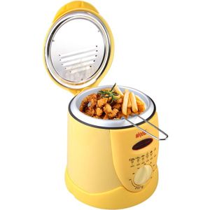 Mini Elektrische Olie Friteuse Oven Rookloze Multifunctionele Koekenpan Frieten Grill Kip Gebakken Vis Pot Machine Eu 0.9L