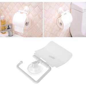 1Pc Witte Muur Gemonteerde Plastic Badkamer Toiletrolhouder Met Cover Porta Papel Higienico Badkamer Accessoires