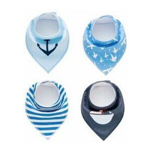 4 stks Baby Baby Jongen Meisje Bandana Slabbetjes Feeding Speeksel Handdoek Dribble e Bib