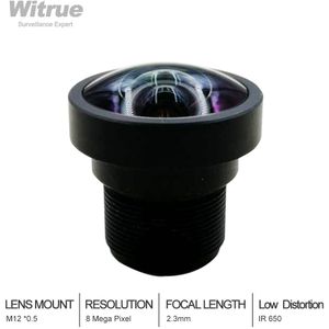 8Megapixel Fixed 1/2.5 2.3mm No Distortion F2.4 CCTV Lens For IP CCTV Camera
