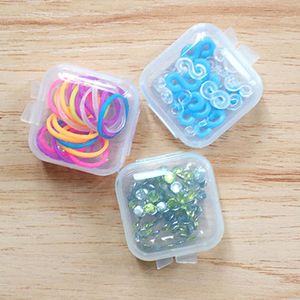 20/30/50 Pcs Mini Clear Plastic Doos Haak sieraden Oordopjes Container Opslag Naaidoos Organizer Opslag