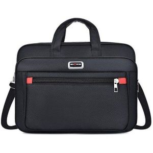 16 Inch Nylon Mannen Computer Tas, Zwart Waterdicht En Duurzaam Business Messenger Bag, Grote Capaciteit Aktetas